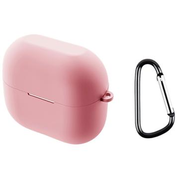 Carcasa de Silicona con Mosquetón para Samsung Galaxy Buds3 FE - Rosa
