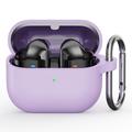 Carcasa de Silicona con Mosquetón para Samsung Galaxy Buds3 Pro - Púrpura