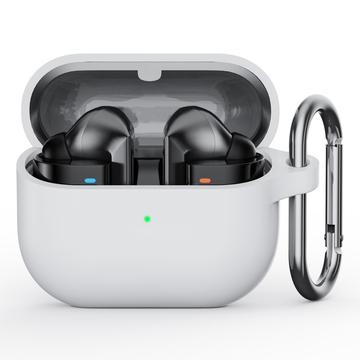 Carcasa de Silicona con Mosquetón para Samsung Galaxy Buds3 Pro - Blanco