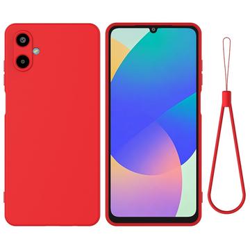 Samsung Galaxy M06/F06 5G Funda de silicona líquida con correa de mano