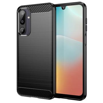 Carcasa de TPU Brushed para Samsung Galaxy M16 - Fibra de Carbono - Negro