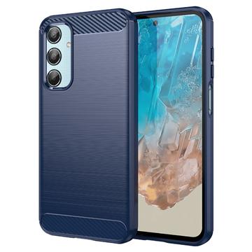 Carcasa de TPU Brushed para Samsung Galaxy M35 - Fibra de Carbono - Azul