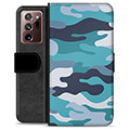 Funda Cartera Premium para Samsung Galaxy Note20 Ultra - Camuflaje Azul