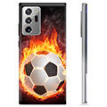 Funda de TPU para Samsung Galaxy Note20 Ultra - Pelota de Fútbol en Llamas