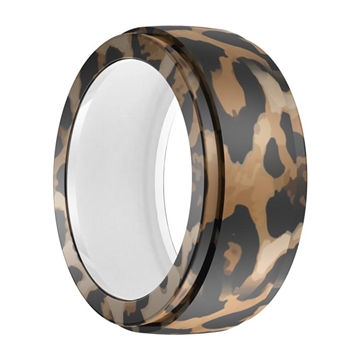 Funda de silicona antiarañazos Samsung Galaxy Ring - Tamaño: 6/7/8/9 - Estampado de leopardo