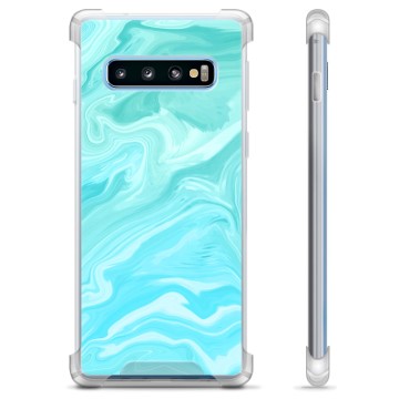 Funda Híbrida para Samsung Galaxy S10 - Mármol Azul