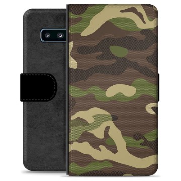 Funda Cartera Premium con Función de Soporte para Samsung Galaxy S10+ - Camuflaje