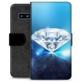 Funda Cartera Premium con Función de Soporte para Samsung Galaxy S10 - Diamante