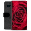 Funda Cartera Premium con Función de Soporte para Samsung Galaxy S10 - Rosa