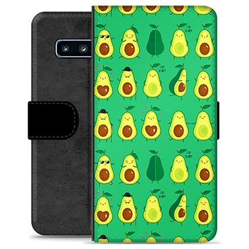 Funda Cartera Premium para Samsung Galaxy S10+ - Diseño de Aguacates