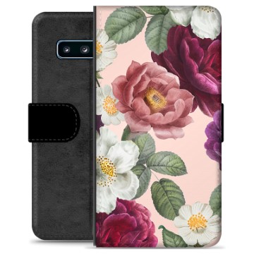 Funda Cartera Premium para Samsung Galaxy S10+ - Flores Románticas