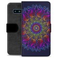 Funda Cartera Premium para Samsung Galaxy S10 - Mandala Colorida