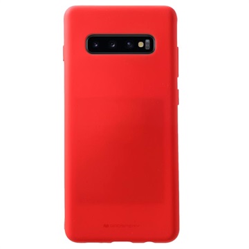 Carcasa Mate de TPU Mercury Goospery para Samsung Galaxy S10+ - Rojo