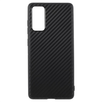 Carcasa de TPU para OnePlus 7 - Fibra de Carbono - Negro