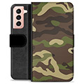 Funda Cartera Premium para Samsung Galaxy S21 5G - Camuflaje