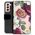 Funda Cartera Premium para Samsung Galaxy S21 5G - Flores Románticas