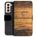Funda Cartera Premium para Samsung Galaxy S21 5G - Madera