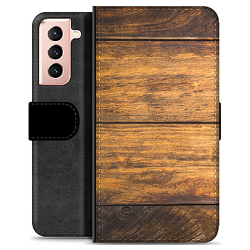 Funda Cartera Premium para Samsung Galaxy S21 5G - Madera