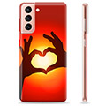 Funda de TPU para Samsung Galaxy S21 5G - Silueta del Corazón