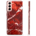 Funda de TPU para Samsung Galaxy S21 5G - Mármol Rojo