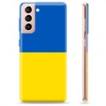 Funda TPU con bandera de Ucrania para Samsung Galaxy S21 5G - Amarillo y azul claro