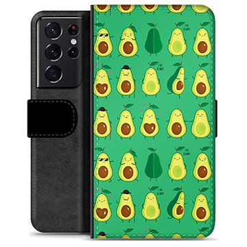 Funda Cartera Premium para Samsung Galaxy S21 Ultra 5G - Diseño de Aguacates