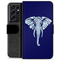 Funda Cartera Premium para Samsung Galaxy S21 Ultra 5G - Elefante