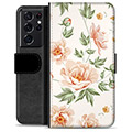 Funda Cartera Premium para Samsung Galaxy S21 Ultra 5G - Floral