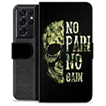 Funda Cartera Premium para Samsung Galaxy S21 Ultra 5G - No Pain, No Gain