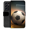 Funda Cartera Premium para Samsung Galaxy S21 Ultra 5G - Fútbol