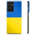 Funda TPU con bandera de Ucrania para Samsung Galaxy S21 Ultra 5G - Amarillo y azul claro