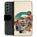 Funda Cartera Premium para Samsung Galaxy S22+ 5G - Collage Abstracto