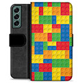 Funda Cartera Premium para Samsung Galaxy S22+ 5G - Bloques