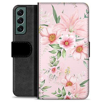 Funda Cartera Premium para Samsung Galaxy S22+ 5G - Flores de Acuarela