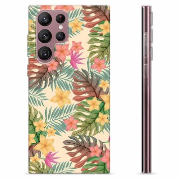 Funda de TPU para Samsung Galaxy S22 Ultra 5G - Flores Rosadas