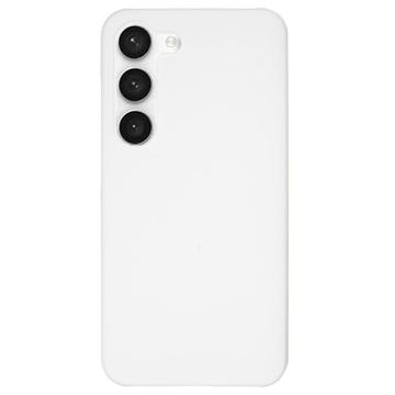 Carcasa de Plástico Engomado para Samsung Galaxy S23 5G - Blanco