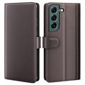 Funda de Cuero para Samsung Galaxy S23 5G - Estilo Cartera - Marrón