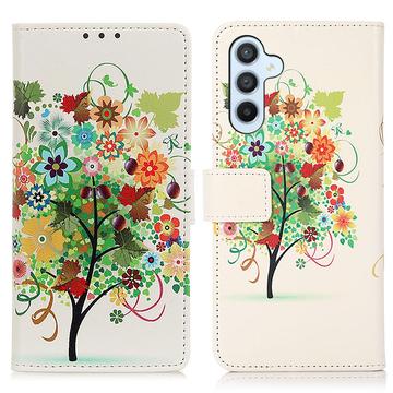Funda Glam Serie para Samsung Galaxy S23 FE - Estilo Cartera - Árbol Floreciente / Colores Vivos