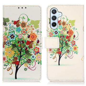 Funda Glam Serie para Samsung Galaxy S23 FE - Estilo Cartera - Árbol Floreciente / Colores Vivos