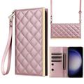 Funda acolchada de lujo para Samsung Galaxy S23 FE - Estilo Cartera - Oro rosa