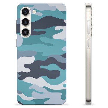 Funda de TPU para Samsung Galaxy S23+ 5G - Camuflaje Azul