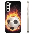 Funda de TPU para Samsung Galaxy S23+ 5G - Pelota de Fútbol en Llamas