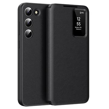 Funda Samsung Galaxy S23 Smart Clear View Flip con ranura para tarjetas - Negro