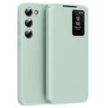 Funda Samsung Galaxy S23 Smart Clear View Flip con ranura para tarjetas - Verde claro