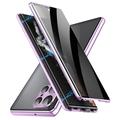 Carcasa Magnética con Cristal Templado para Samsung Galaxy S23 Ultra 5G - Privacidad - Light Purple