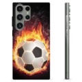 Funda de TPU para Samsung Galaxy S23 Ultra 5G - Pelota de Fútbol en Llamas