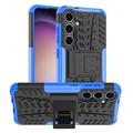 Antideslizante Funda Híbrida con Soporte para Samsung Galaxy S24 - Azul / Negro