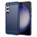 Carcasa de TPU Brushed para Samsung Galaxy S24 - Fibra de Carbono - Azul