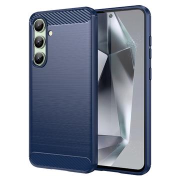Carcasa de TPU Brushed para Samsung Galaxy S24 FE - Fibra de Carbono - Azul