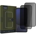 Protector de Pantalla de Cristal Templado Hofi Anti Spy Pro+ Privacy para Samsung Galaxy S24 FE - 2 Uds. - Borde Negro